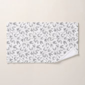 Modern Bleek grijs en wit lederen patroon Bad Handdoek (Handdoek)