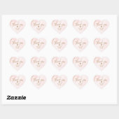 Modern Bleek Roze en Tan Business Hartelijk dank Hart Sticker (Vel)