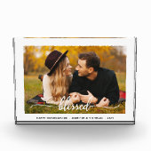 Modern Blessed Script Photo Block Fotoblokken (Voorkant)