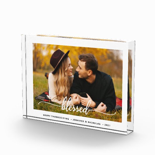 Modern Blessed Script Photo Block Fotoblokken (Rechts)