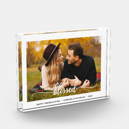 Modern Blessed Script Photo Block Fotoblokken (Links)