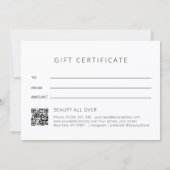 Modern Bloem Logo QR Code Cadeaubon (Achterkant)