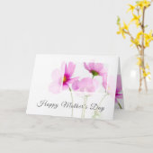 Modern Bloemen Gepersonaliseerd Gelukkig Moederdag Kaart (Gele Bloem)