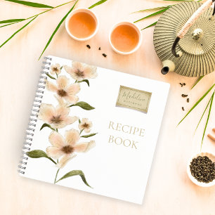 Modern Bloemen Gepersonaliseerd Recept Notitieboe Notitieboek