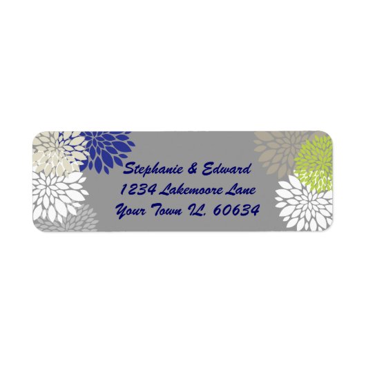 Modern Bloemen Label (Voorkant)