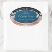 Modern Bloemen Product Labels Ocean Blue Roos Gold (Tas)