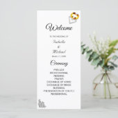 Modern Bloemendecor Zwart & Wit Trouwprogramma (Staand voorkant)