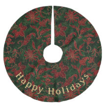 Modern Bloemenrood groen patroon Persoonlijke bood