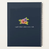 Modern Bloemmonogram met Script Name Planner (Achterkant)