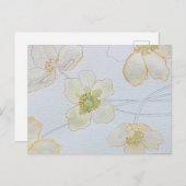 modern bloemmotief uitnodiging briefkaart (Voorkant / Achterkant)