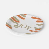 Modern Blok Vreugde Kerstmis Papieren Bordje (Gekanteld)