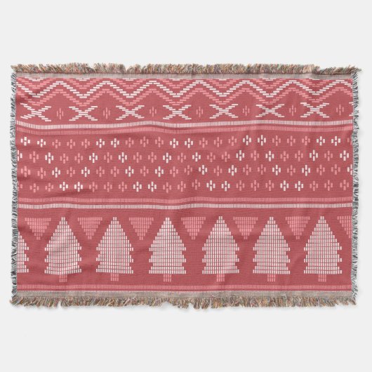 Modern blokachtig kerstboompatroon deken (Voorkant)