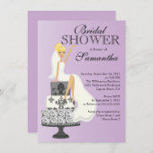 Modern Blonde Bridal Shower Kaart (Voorkant / Achterkant)