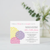 Modern Bloom Baby Baptism Christening Uitnodiging (Staand voorkant)