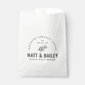 Modern Bloom Wedding Monogram Bedankt Bedankzakje (Voorkant)