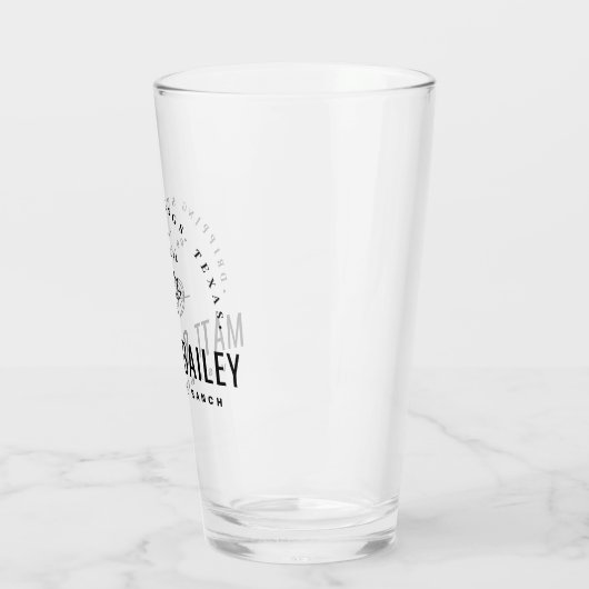 Modern Bloom Wedding Monogram Glas (Links)