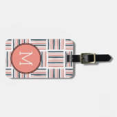 Modern Blooming abstract pattern Chevron Bagagelabel (Voorkant horizontaal)