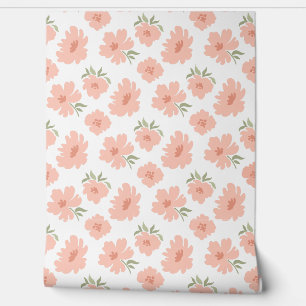 Modern Blooms Coral Peach Nursery Kinder kamer Behang