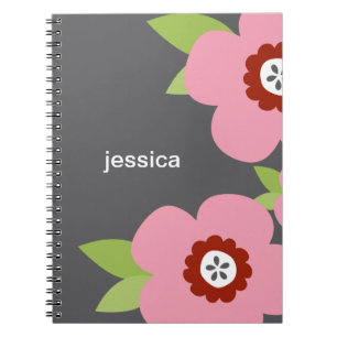 Modern Blooms gepersonaliseerd Notitieboek