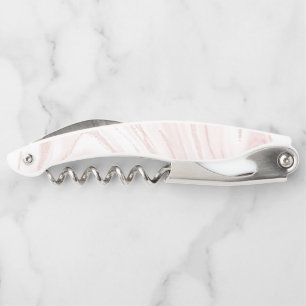 Modern bloos roze marbleized abstract ontwerp kurkentrekker
