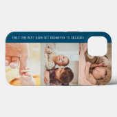 Modern Blue 3 Photo Collage voor opa Case-Mate iPhone Case (Achterkant (horizontaal))