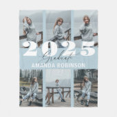 Modern Blue 6 Photo Afstuderen Fleece Deken (Voorkant)