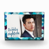 Modern Blue Abstract Afstuderen klasse van fotoblo Fotoblokken (Voorkant)