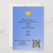 Modern Blue Abstract Grad Party Invitation - photo (Dos)