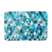 Modern Blue Abstract Pattern Bath Mat (Voorkant)