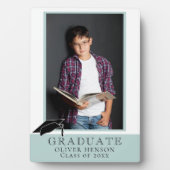 Modern Blue Afstuderen Afstuderen Foto Fotoplaat (voorkant)