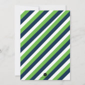 Modern Blue and Green Baptism and First Birthday Kaart (Achterkant)