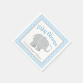 Modern Blue and Grey Elephant Boy Baby shower Servetten (Hoek)