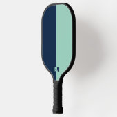 Modern Blue And Teal Monogram Custom Pickleball Paddle (Links)