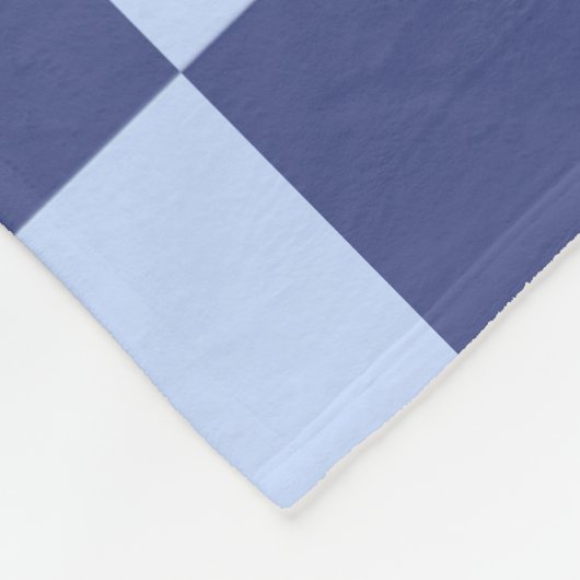 Modern Blue and White Digital Plaid Pattern Fleece Deken (Hoek)