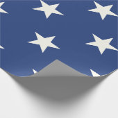 Modern Blue and White Star Pattern Cadeaupapier (Hoek)