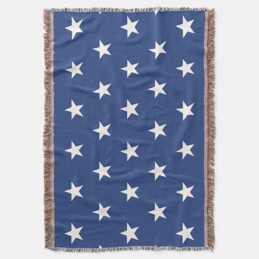 Modern Blue and White Star Pattern Deken (Voorkant Verticaal)