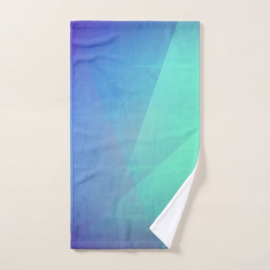 Modern Blue Aqua &Turquoise Geometric Gradation Bad Handdoek (Handdoek)