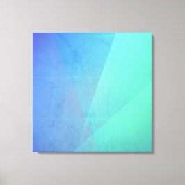 Modern Blue Aqua &Turquoise Geometric Gradation Canvas Afdruk