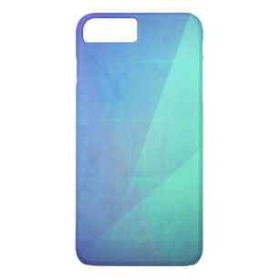 Modern Blue Aqua &Turquoise Geometric Gradation iPhone 8 Plus / 7 Plus Hoesje