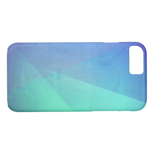 Modern Blue Aqua &Turquoise Geometric Gradation Case-Mate iPhone Case (Achterkant (Horizontaal))