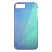 Modern Blue Aqua &Turquoise Geometric Gradation Case-Mate iPhone Case (Achterkant)