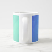 Modern Blue Aqua &Turquoise Geometric Gradation Extra Grote Beker (Achterkant)