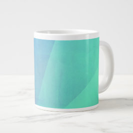 Modern Blue Aqua &Turquoise Geometric Gradation Extra Grote Beker