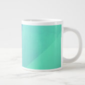 Modern Blue Aqua &Turquoise Geometric Gradation Extra Grote Beker (Rechts)