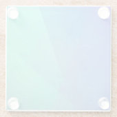 Modern Blue Aqua &Turquoise Geometric Gradation Glazen Onderzetter (Achterkant)