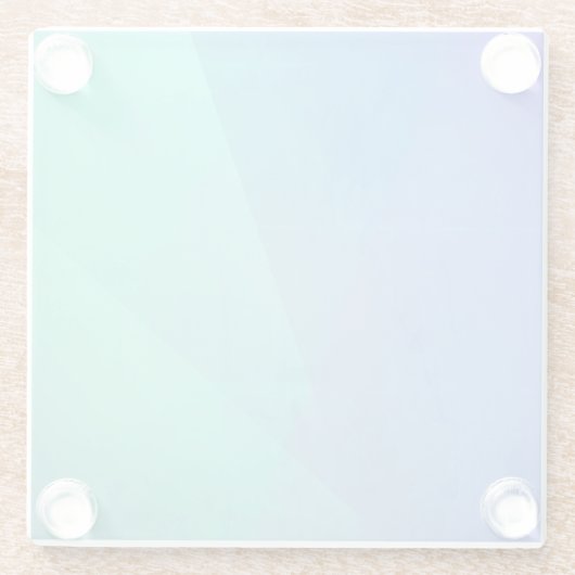 Modern Blue Aqua &Turquoise Geometric Gradation Glazen Onderzetter (Achterkant)