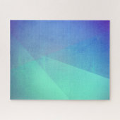 Modern Blue Aqua &Turquoise Geometric Gradation Legpuzzel (Horizontaal)