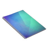 Modern Blue Aqua &Turquoise Geometric Gradation Notitieboek (Rechterzijde)