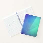 Modern Blue Aqua &Turquoise Geometric Gradation Notitieboek (Binnen)