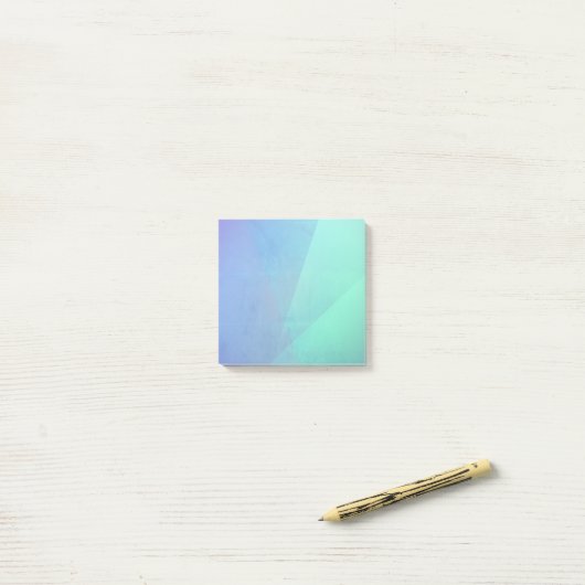 Modern Blue Aqua &Turquoise Geometric Gradation Post-it® Notes (Op bureau)
